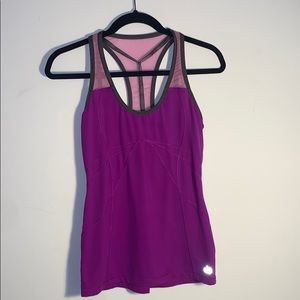 ALO Yoga Magenta Tank Top w/ Built in Bra (S)